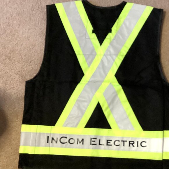 NWT Viking Black Surveyor Safety Vest Size L Reflective Material Class 1 Level 2 - Picture 2 of 8